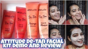 'Attitude  De-tan herbals facial kit demo and review ll Amway de-tan facial kit review facial at home'