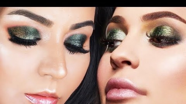 'Kylie Jenner Inspired Emerald Green and Gold Makeup Tutorial'