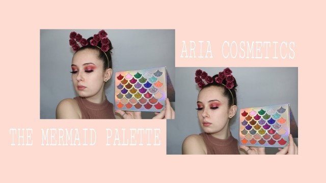 'review on aria cosmetics | the mermaid palette  (UNDERRATED) | CEL Makeup'