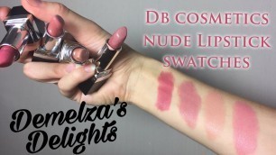 'DB Lipstick Swatches & Try-on (vegan & cruelty free)'