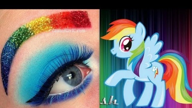 'My Little Pony\'s Rainbow Dash Makeup Tutorial'