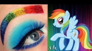 'My Little Pony\'s Rainbow Dash Makeup Tutorial'