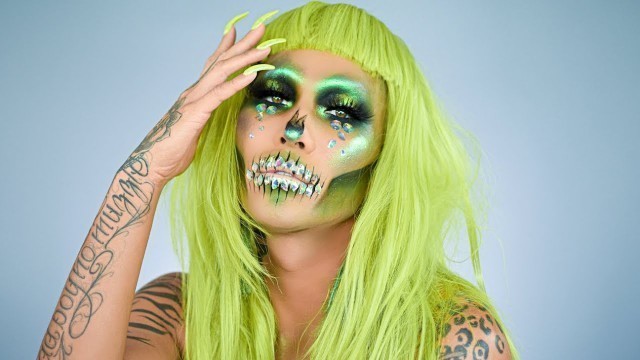 'FRANKENSTEIN SKULL HALLOWEEN MAKEUP & FIRST IMPRESSION - MELT COSMETICS GEMINI PALETTE | Kimora Blac'