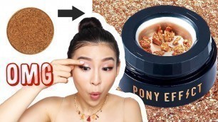 'Grinding My Eyeshadows! Pony Effect Makeup | Tina Tries It'