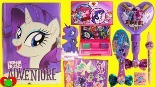 'My Little Pony Opening Diary Rarity Lip Gloss Makeup and Surprises'