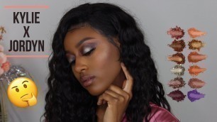 'NEW KYLIE X JORDYN COLLECTION MAKEUP LOOK & REVIEW | WOC Friendly?!'