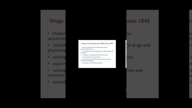 'Lecture on Drugs and Cosmetic Act'