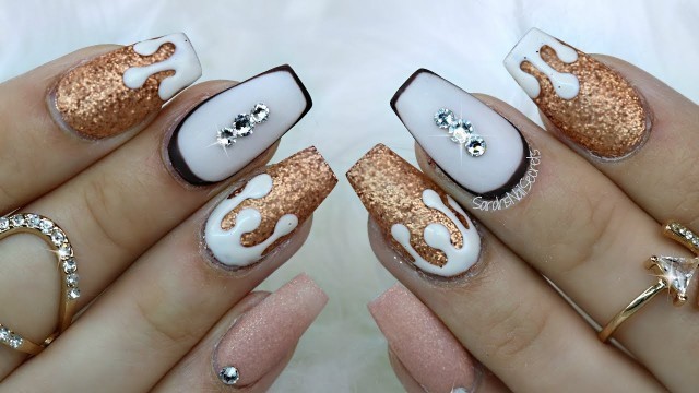 'Kylie cosmetics Inspired NAIL ART WATCH ME DO EASY  HAND PAINTED DRIPS'