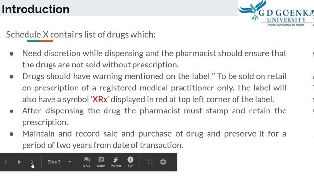 'Schedule X Drugs Drugs and Cosmetics Act 1940'