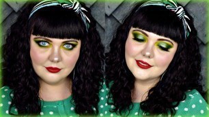 'Vibrant Green Makeup Tutorial ♡ BH Cosmetics Take Me Back to Brazil and Aurora Lights Palette'