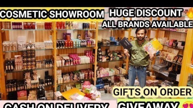 'Branded cosmetics ka wholesale showroom with heavy discount and c.o.d / giveaway to 100 customers'