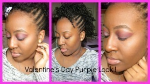 'Valentines Day❤ Purple Look| Bh Cosmetics Eyeshadow & Blush Palette'