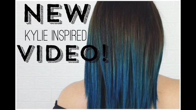 'DIY Kylie Jenner Inspired dark root to teal ombre || Bianca Gover'