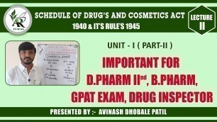 'Schedule To the Act 1940 & It\'s Rule\'s 1945/ Drugs And Cosmetic Act.'