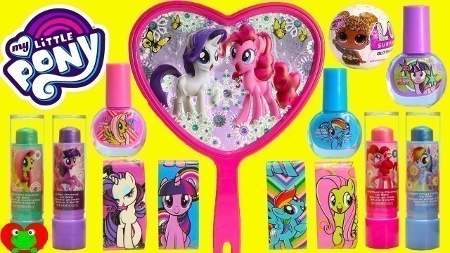 'My Little Pony Cosmetics Lip Balm LOL Glitter Surprise Dolls and Twilight Sparkle Castle Jewelry Box'