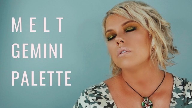 'Melt Cosmetics Gemini Palette Eyeshadow Tutorial Green Sparkly Eyes nicqui madden'