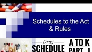 'DRUG SCHEDULE A-K ll Drug and cosmetics Act and Rule.'