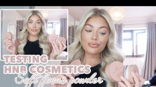 'TESTING BRAND NEW HNB COSMETICS SOFT FOCUS LOOSE POWDER, GRWM HAIR AND MAKEUP | AMY COOMBES'