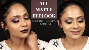 'Matte Eyeshadow makeup | Smooth Blending technique | bh Cosmetics Modern Mattes | BY AARTI JOVEL'