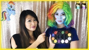 'My Little Pony Rainbow Dash Halloween Makeup Tutorial'