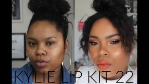 'Orange Spring Tutorial | Kylie Lip Kit 22'