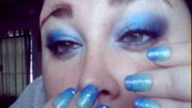 'Duo-Makeup & Nail Looks--Blue Fade--((Makeup)) Spectrum Cosmetics'