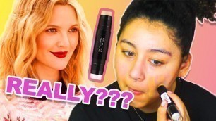 'REALLY DREW BARRYMORE? FLOWER Beauty Pore Perfect Blur Stick + Foundation First Impressions'