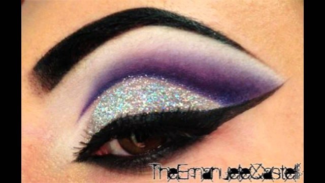 'Purple Cut Crease & Glitter - Make Up Tutorial ft. BitchSlap Cosmetics'