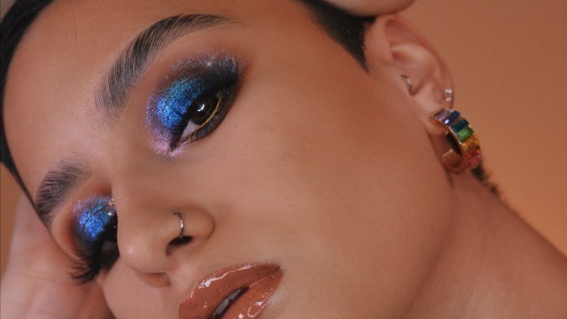 'Blue smokey eye tutorial | elf $3 eyeshadows'