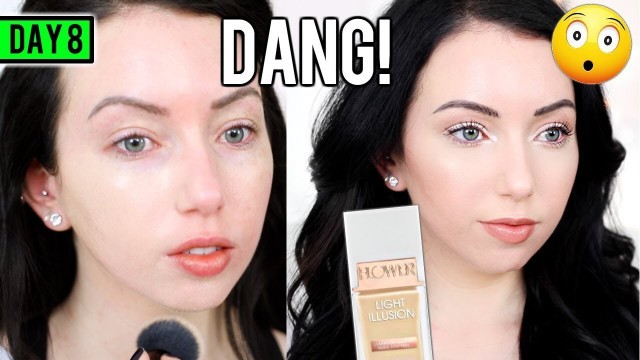 'FLOWER BEAUTY LIGHT ILLUSION FOUNDATION [First Impression Review & Demo] 15 DAYS OF FOUNDATION'