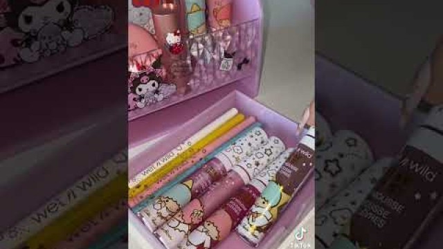 'hello kitty makeup asmr fixing #makeup #hellokitty  fIxing box makeup of hello kitty #hellokittycute'