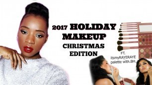 'Dark skin Glam | |Collab|ft. itsmyrayeraye palette with BH cosmetics'