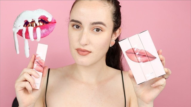 'Kylie Cosmetics Lipsticks | GIRLS TRIP + BLUSHING BABE + RENDEZVOUS + FALL IN LOVE Swatches'