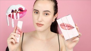 'Kylie Cosmetics Lipsticks | GIRLS TRIP + BLUSHING BABE + RENDEZVOUS + FALL IN LOVE Swatches'