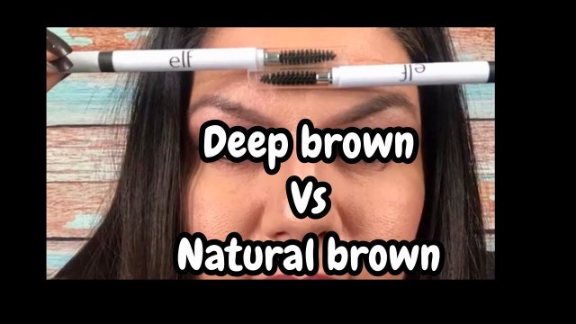 'Elf Deep brown vs natural brown eyebrow pencil'