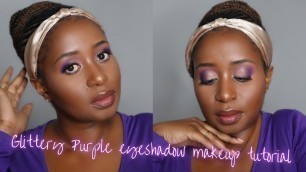 'Glittery purple makeup tutorial,Exotic pallet spectrum pallet'