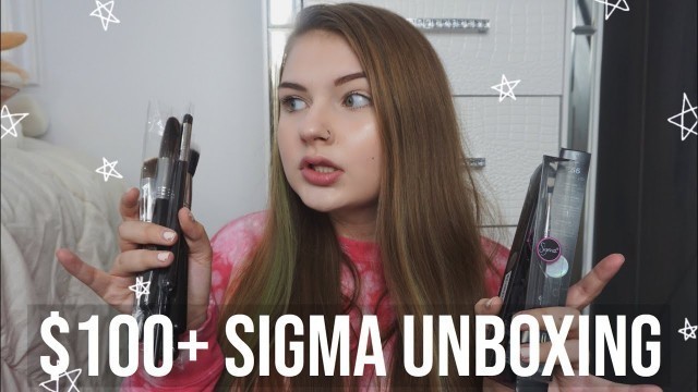 '$100+ SIGMA MAKEUP BRUSHES UNBOXING | SIGMA HAUL 2020'