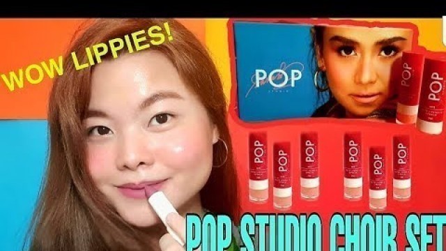 'LIPSTICK SET NI SARAH GERONIMO!!! || POP STUDIO CHOIR LIPSTICK SET SWATCH AND REVIEW + GIVEAWAY!!!'