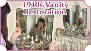 'Vintage 1940s Old Hollywood Vanity restoration: Vintage Makeup & More!'
