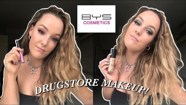 'Using a full face of BYS cosmetics! Drugstore makeup I First impressions!'