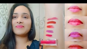 'SUGAR Smudge Me Not Liquid Lipstick Swatches Review | SUGAR COSMETICS | LIPSTICK FOR INDIAN SKINTYPE'