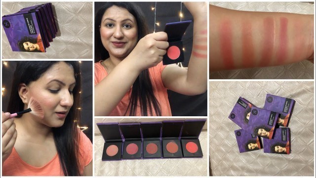 'Sugar contour de force mini blusher all shades swatches review demo / Best affordable makeup India'