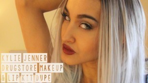 'Kylie Jenner Drugstore Makeup Tutorial + Kourt K Lip Kit Dupe'