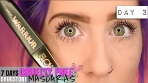 'FLOWER Beauty Mascara LASH WARRIOR! 7 Days CRUELTY FREE Drugstore Mascaras!'