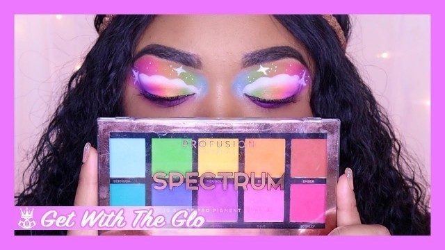 'First Impression | Rainbow Festival Makeup Tutorial | Profusion Spectrum Palette | $5 Palette Review'