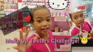 'Hello Kitty Cosmetics! Make Up Testers Challenge 