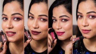 '4 Lipstick Shades from SUGAR Cosmetics for Indian Skin Tone | Using as BLUSH and EYE SHADOW too'