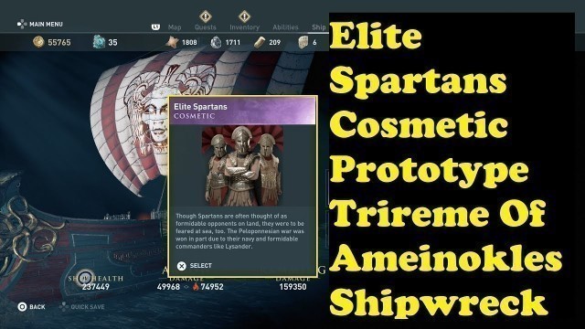 'Assassins Creed Odyssey - Elite Spartans Cosmetic, Prototype Trireme Of Ameinokles'