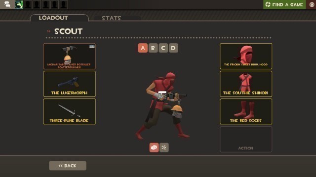 'TF2 Scout Ninja Set And Sniper Paint Cosmetics'