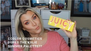 'NEW COLOR COSMETICS JUICY PALETTE REVIEW | DUPE FOR KYLIE COSMETICS SUMMER PALETTE'